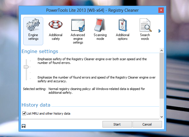 powertools registry cleaning settings Powertools Lite 2013 for windows   A registry cleaner, fix errors and block malicious programs