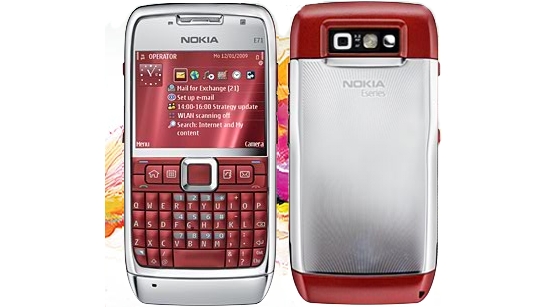 Nokia E71 in red colour
