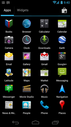 Android 4 Home screen folders