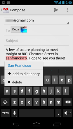 Android 4.0 Spell Checker