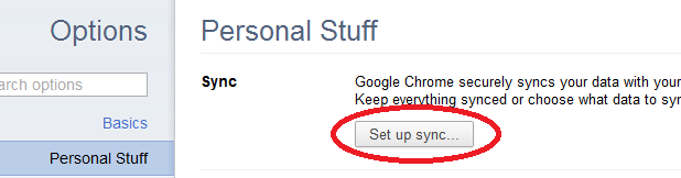 How to sync Google Chrome