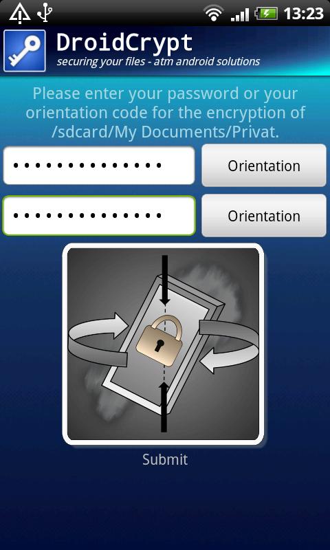Droid Encryption to secure data on smartphone
