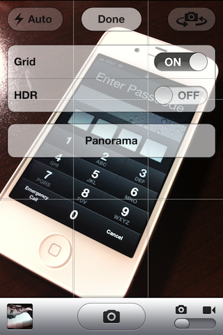 Enable panorama mode in iPhone