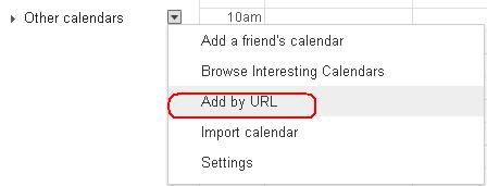Google calendar add by url