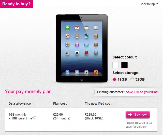 Buy iPad from T-mobile