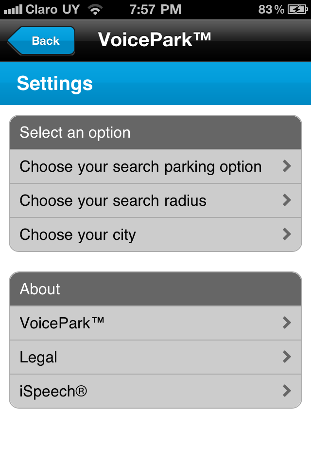 VoicePark parking app