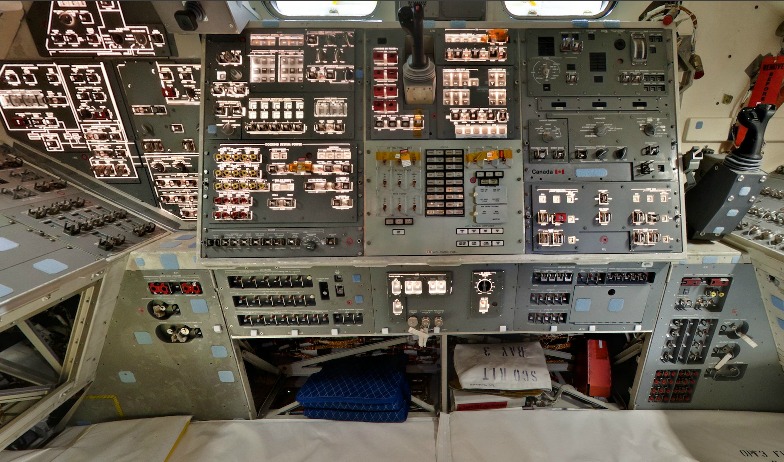 Inside view of NASA Shuttle Discovery