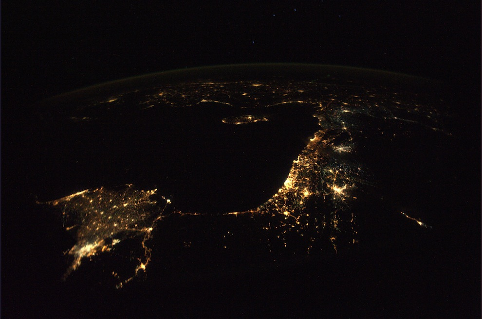 Middle East by night from Space