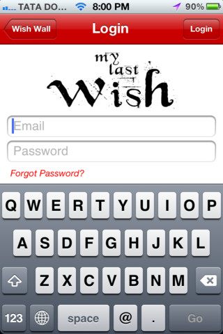 My Last Wish app