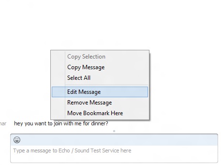 Remove or Edit the recent message in Skype
