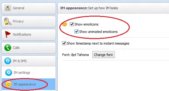 Stop animated Emoticons on Skype