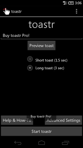 Toastr pops up remainders when you unlock your android device