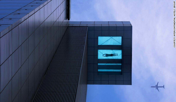 Glass bottomed hanging swimming pool @ Shanghai