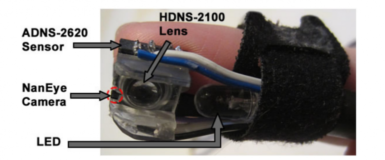 Magic Finger features two Optical sensors