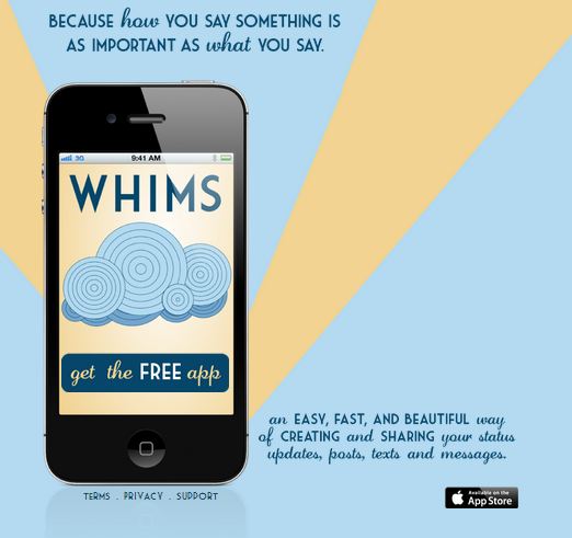 Whims app for iOS