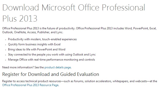 Download the 60 trail Office Professional Plus
