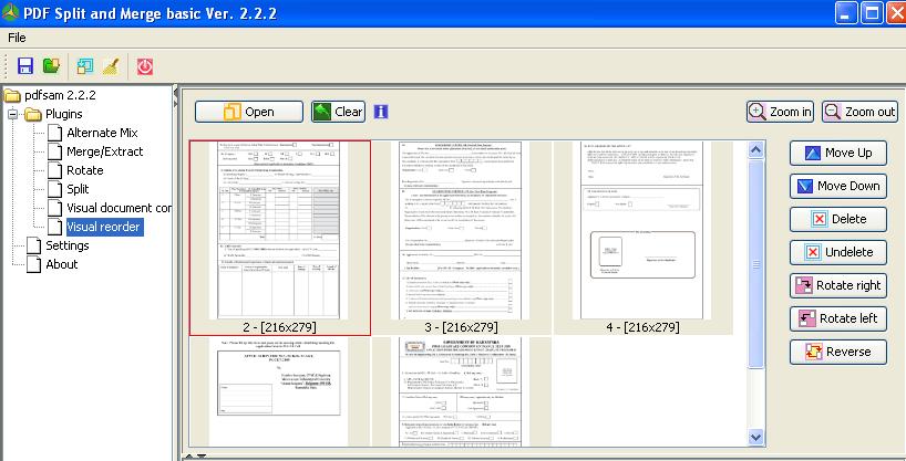 Reorder pages of a PDF