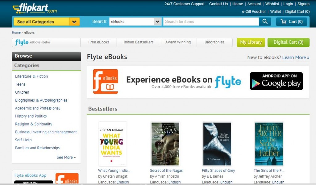 Flipkart offers ebooks via digital store Flyte Techglimpse
