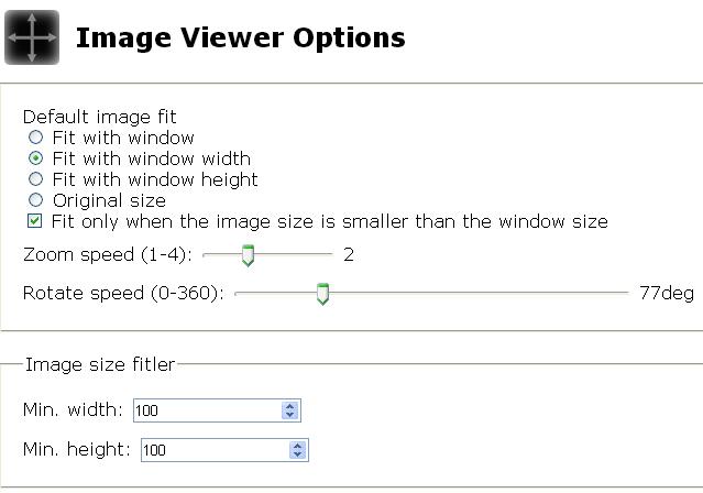 Image viewer options