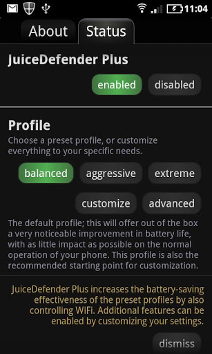 Juice Defender for Android app