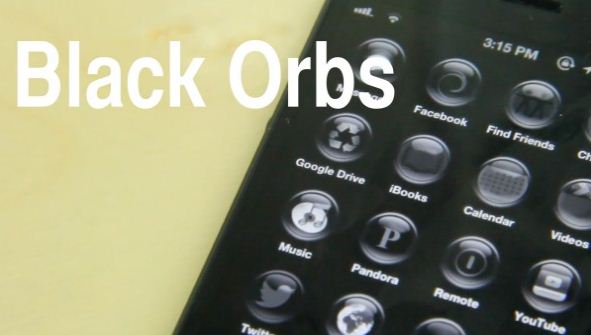 Black Orbs Theme for iPhone 5