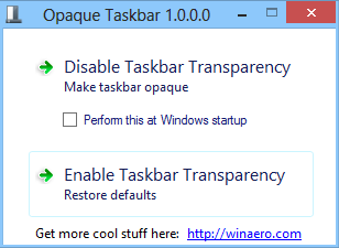 how do i make my taskbar opaque windows 10