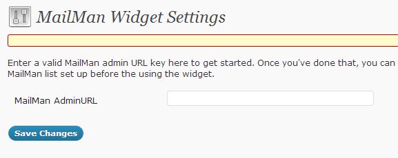 Mailman WordPress Integration plugin configuration