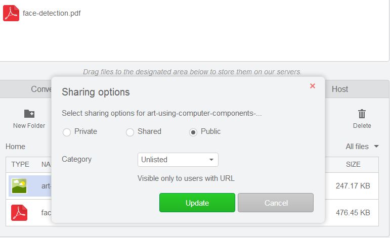 CometDocs file sharing feature