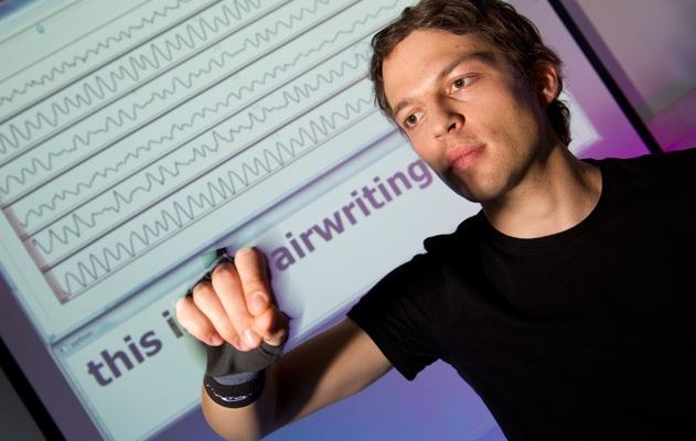 Airwriting glove, a gesture based technology