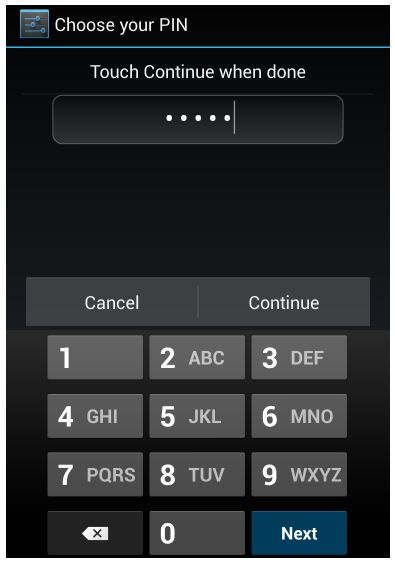 encrypt android phone pin