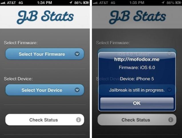 Check your Jailbreak status using JBStats web app