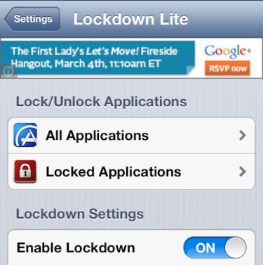 Lockdown Pro, a jailbreak tweak
