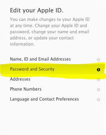 Two-Step Verification Procedure for your Apple ID