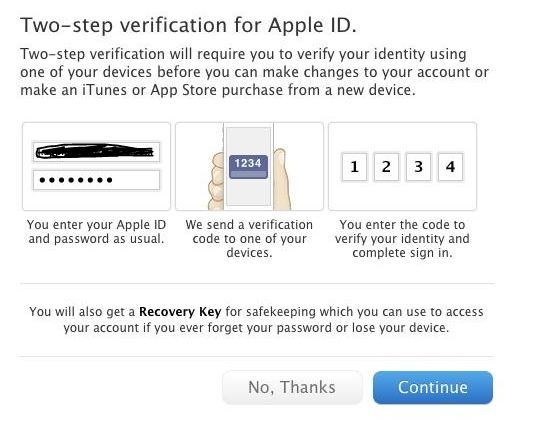 Two Step Verification Apple ID