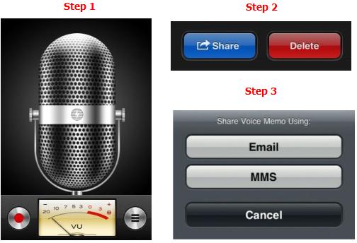 Record Voice Memo and share it