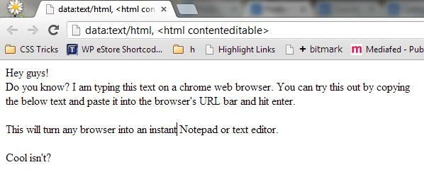 Turn Any web browser into Notepad