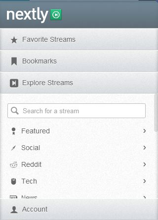 Nextly, a web application alternative to Google Reader