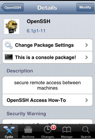 OpenSSH iOS app