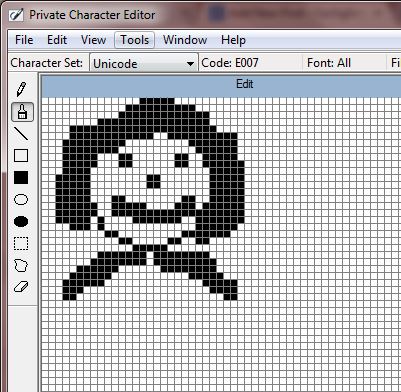 private character editor edit all unicode