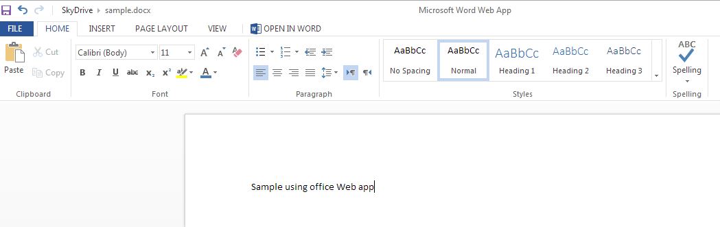 office web app