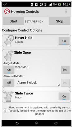 Hovering Controls app for Android
