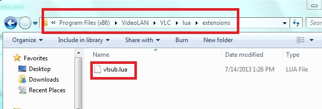 VLSub extension for VLC Player