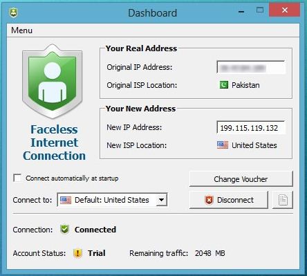 Faceless Me Keeps Your Online Presence Safe And Secure Free Vpn App For Windows Techglimpse