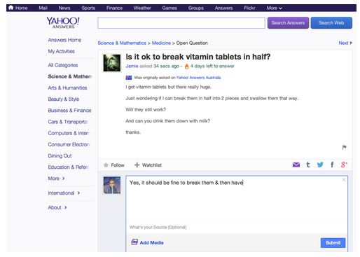 New Yahoo Answers