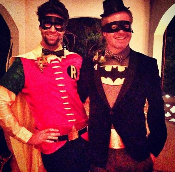 Jesse Tyler Ferguson and his husband as Batman and Robin