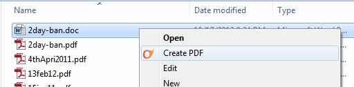 Convert Word document to PDF