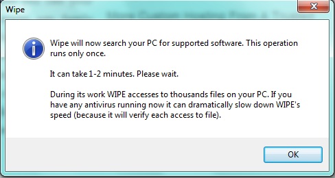 Wipe unwanted data from PC