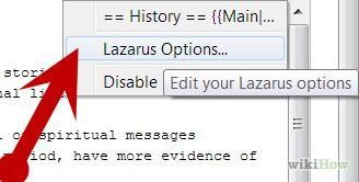 options lazarus extension