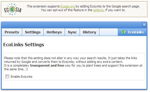 ecosia chrome extension