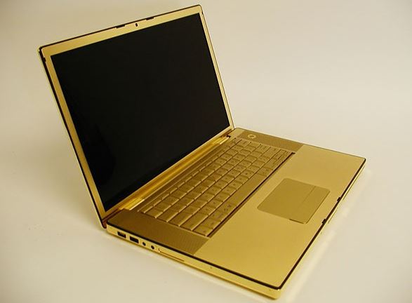 costly gold macbook pro